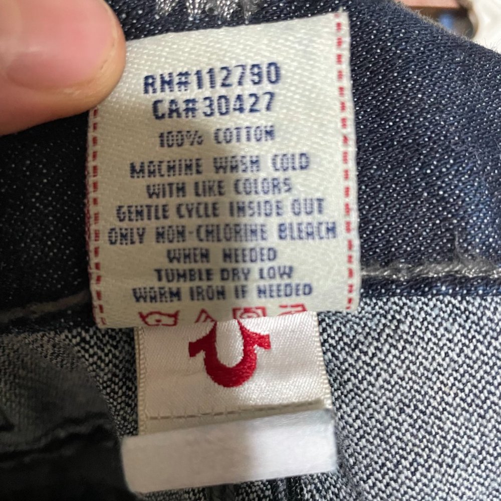 True Religion Late 2000s Dark Double Stitches Super Billy T Jeans - Picture 10 of 11